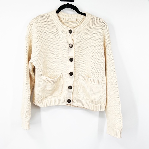 Sézane Titouan Cardigan Natural Organic Cotton - Picture 2 of 8